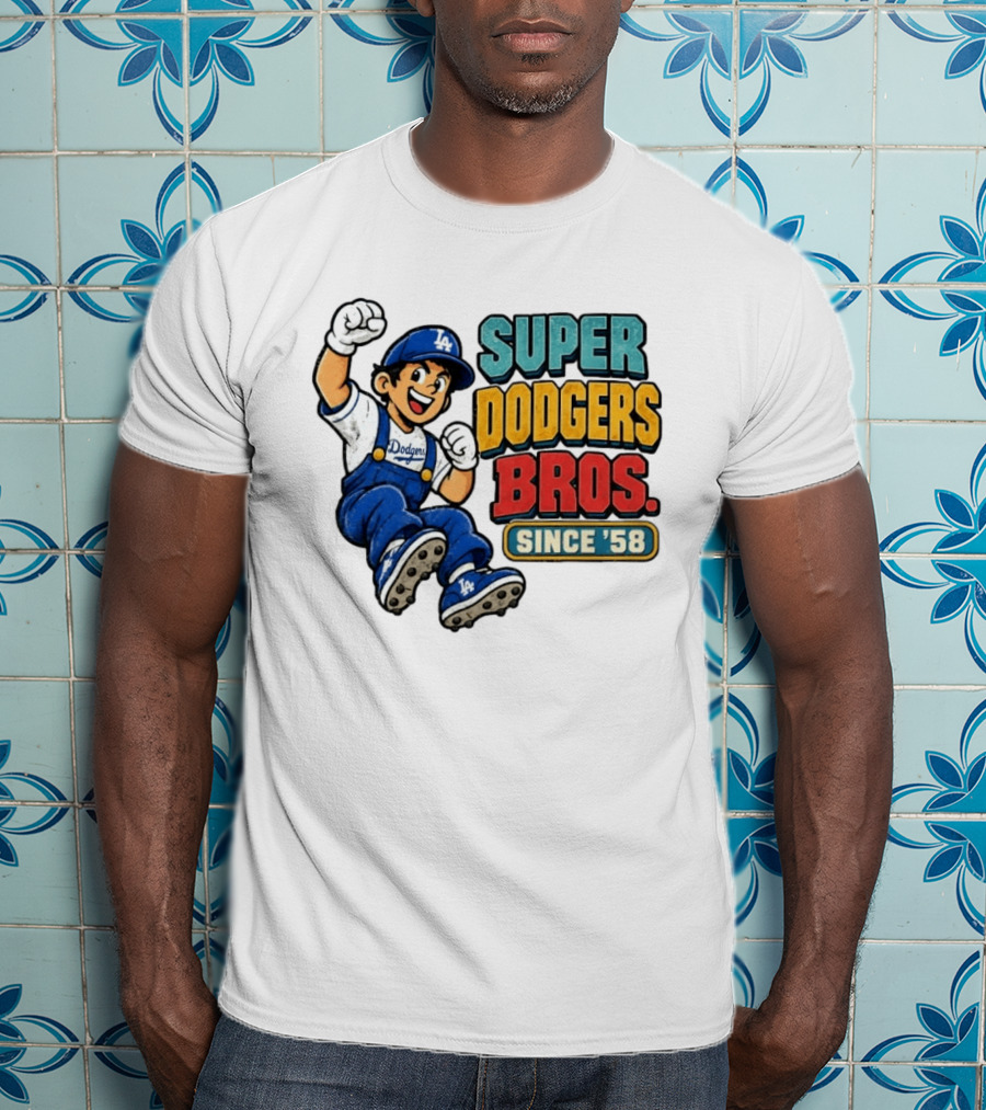 Los Angeles Dodgers Super Bros Since '58 T-Shirt