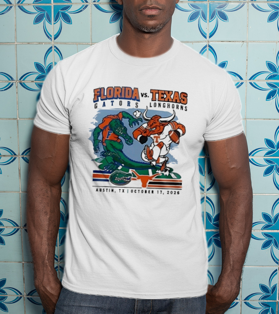 Florida Gators Vs Texas Longhorns Austin October 17 2026 T-Shirt