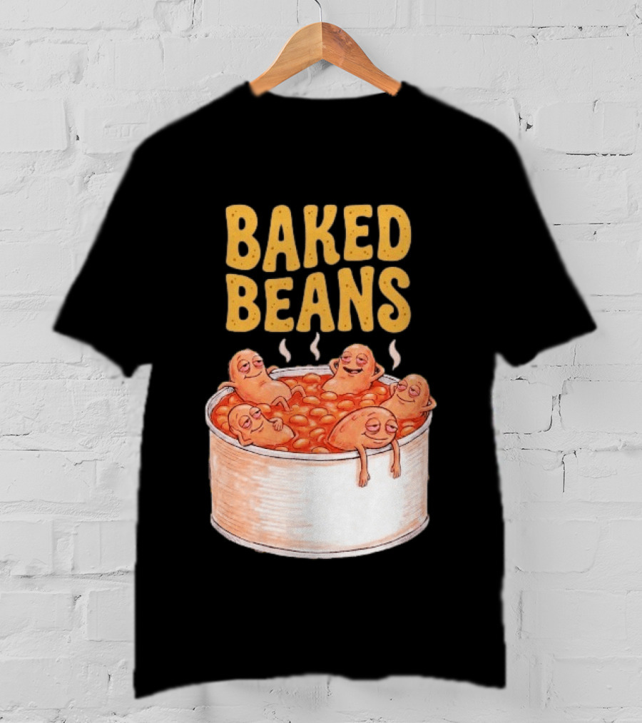 Baked Beans Funny Relaxing Cartoon Beans In Tin T-Shirt