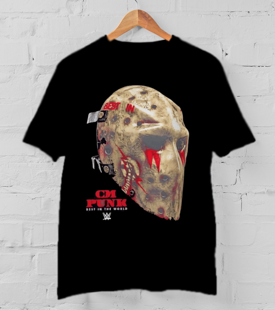 CM Punk Best In The World WWE Jason Voorhees Hockey Mask T-Shirt