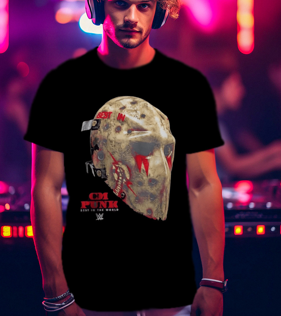 CM Punk Best In The World WWE Jason Voorhees Hockey Mask T-Shirt