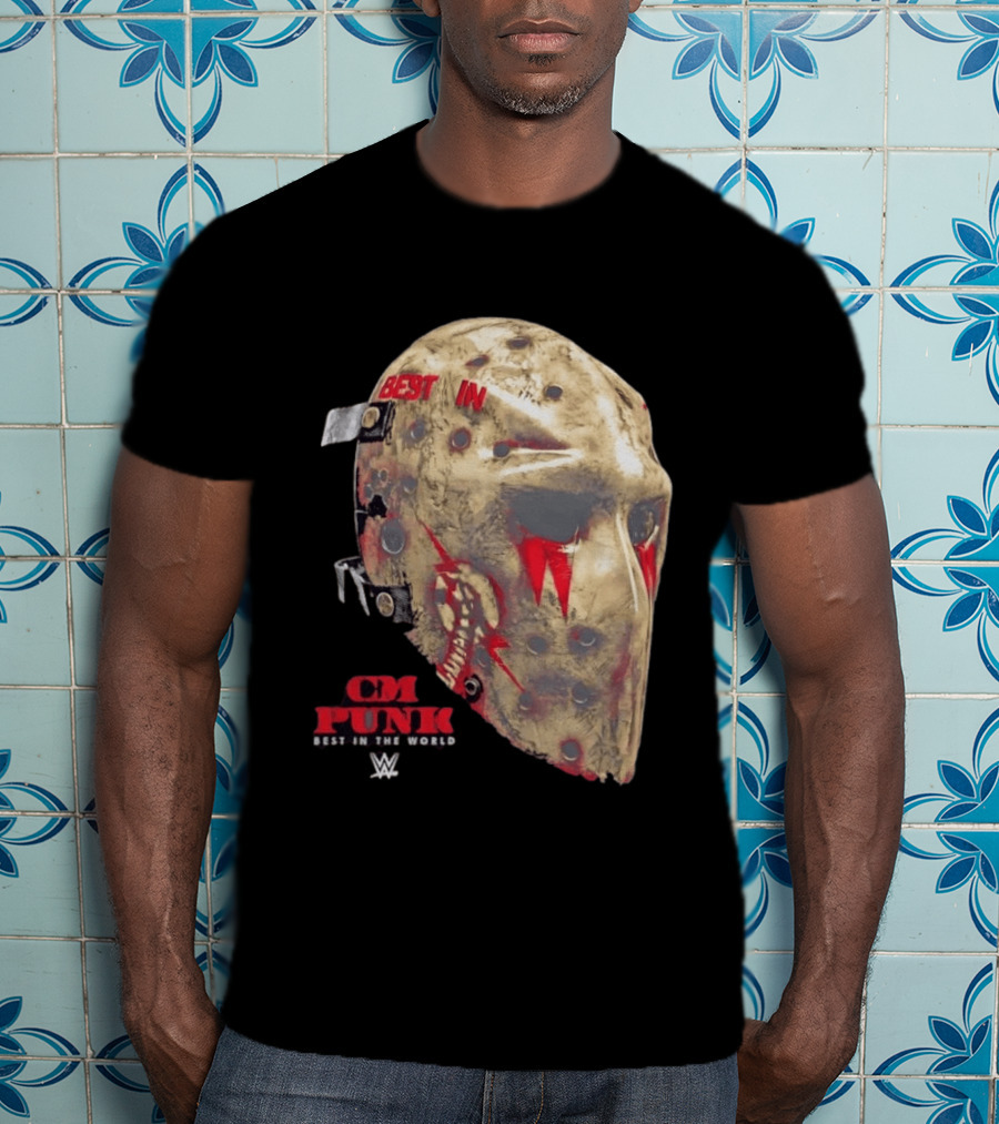CM Punk Best In The World WWE Jason Voorhees Hockey Mask T-Shirt