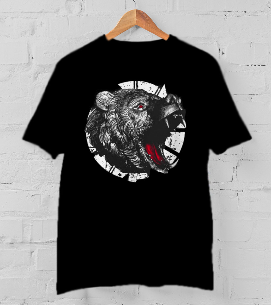 Deathwish Store Converge Untamable Black Bear Growl Red Eyes T-Shirt