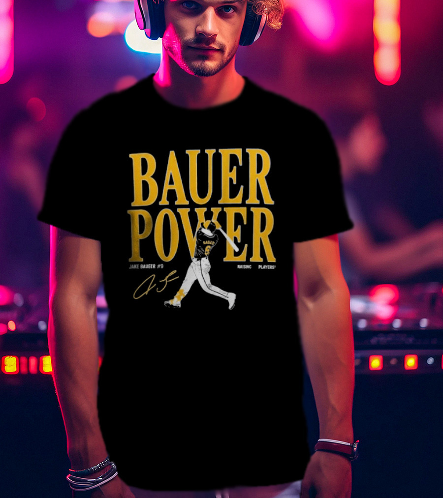 Bauer Power Jake Bauers #9 Baseball Signature T-Shirt