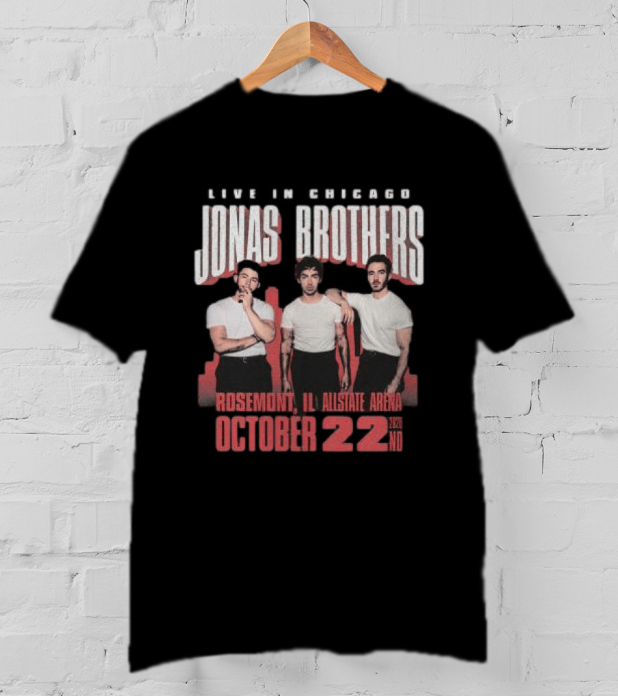 Live In Concert Jonas Brothers Rosemont IL Allstate Arena October 22 Crewneck T-Shirt