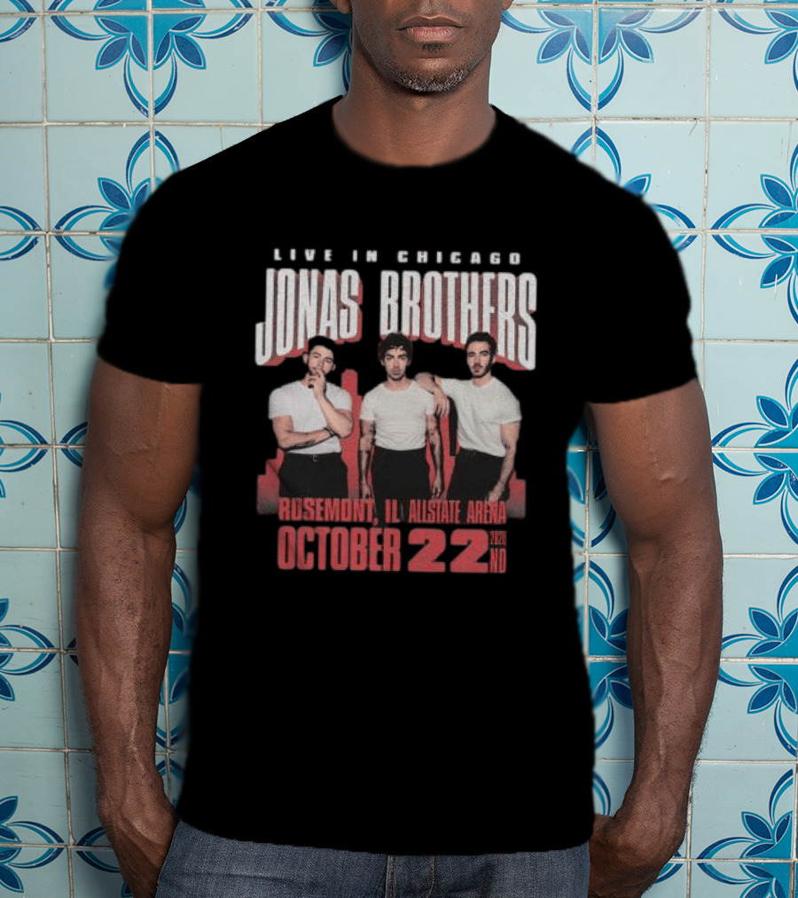 Live In Concert Jonas Brothers Rosemont IL Allstate Arena October 22 Crewneck T-Shirt