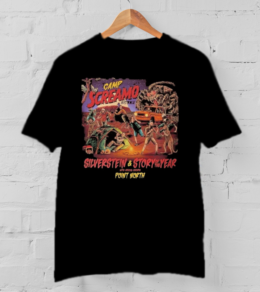 Camp Screamo Australia 2026 Silverstein Story Of The Year Featuring Point North T-Shirt