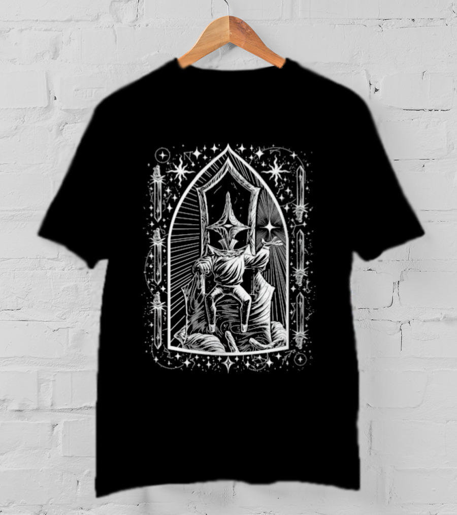 Slay The Spire 2 His Majesty Knight Throne Mystical Artistry Starburst Swords T-Shirt
