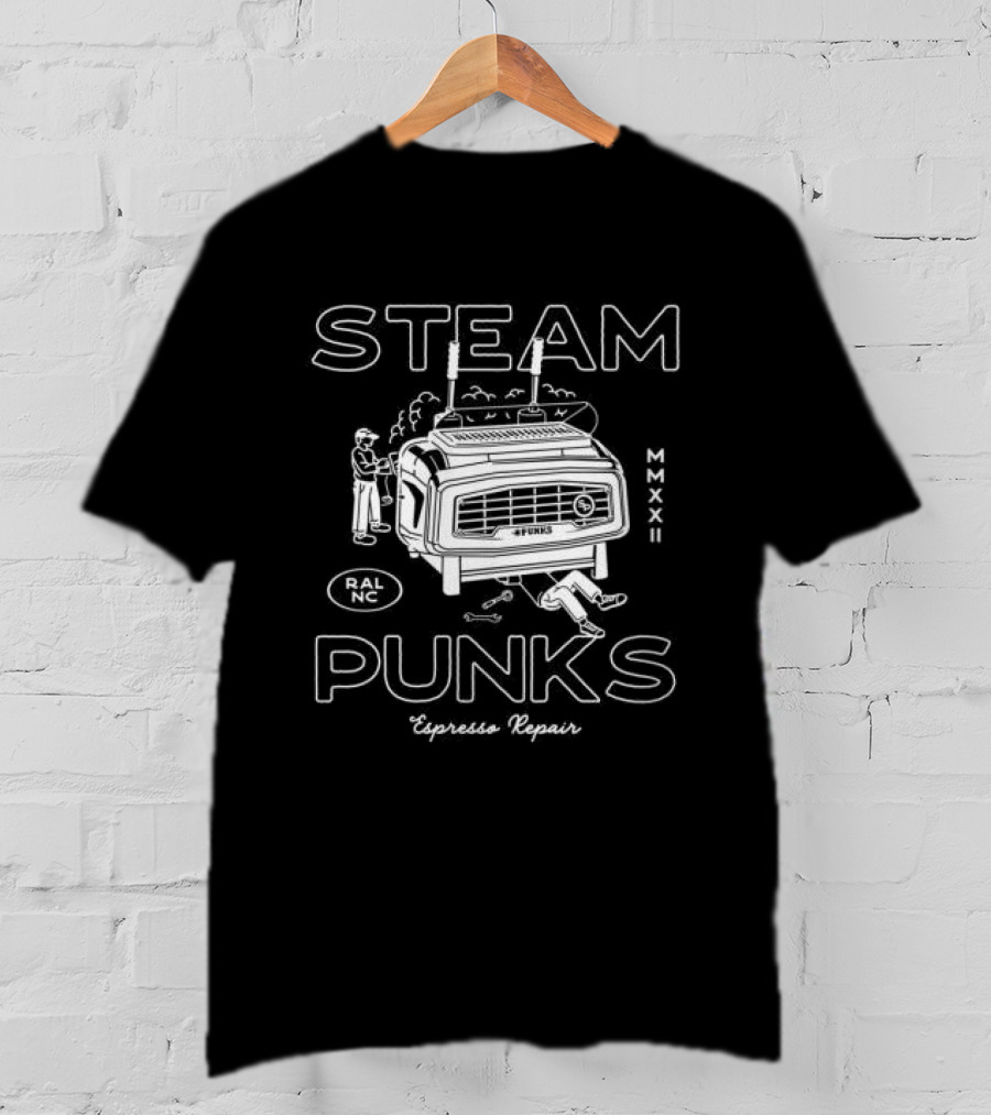 Steam Punks Engine Illustration Victorian T-Shirt
