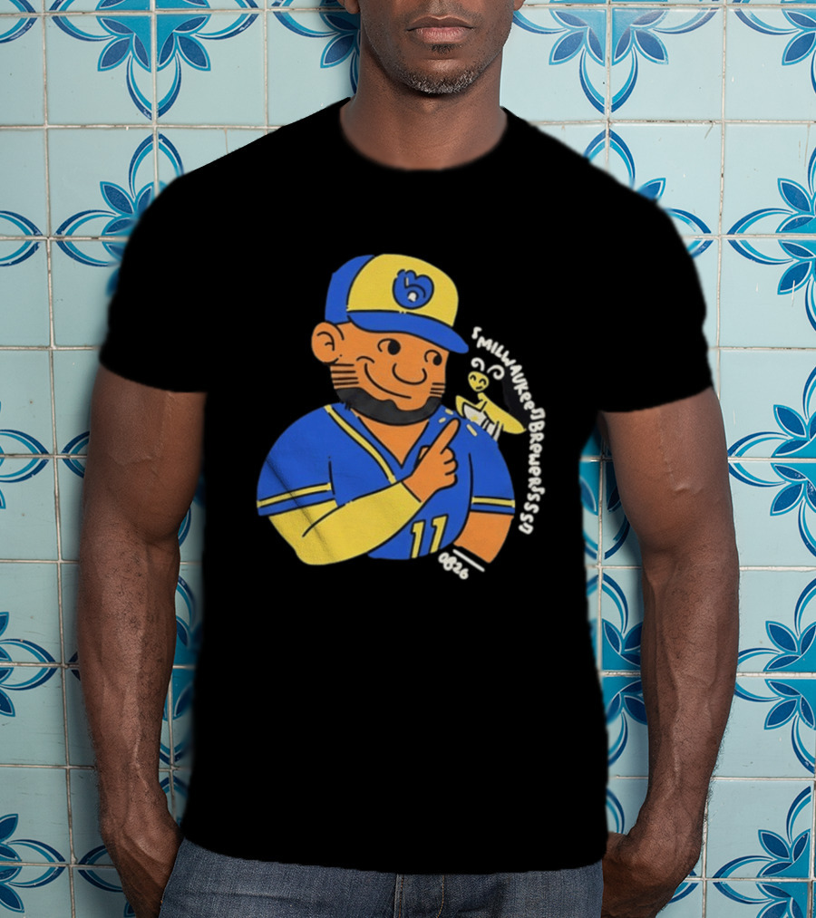 Milwaukee Brewers Jackson Chourio Smilwaukee Brewerssss 0626 Baseball Player Cartoon T-Shirt