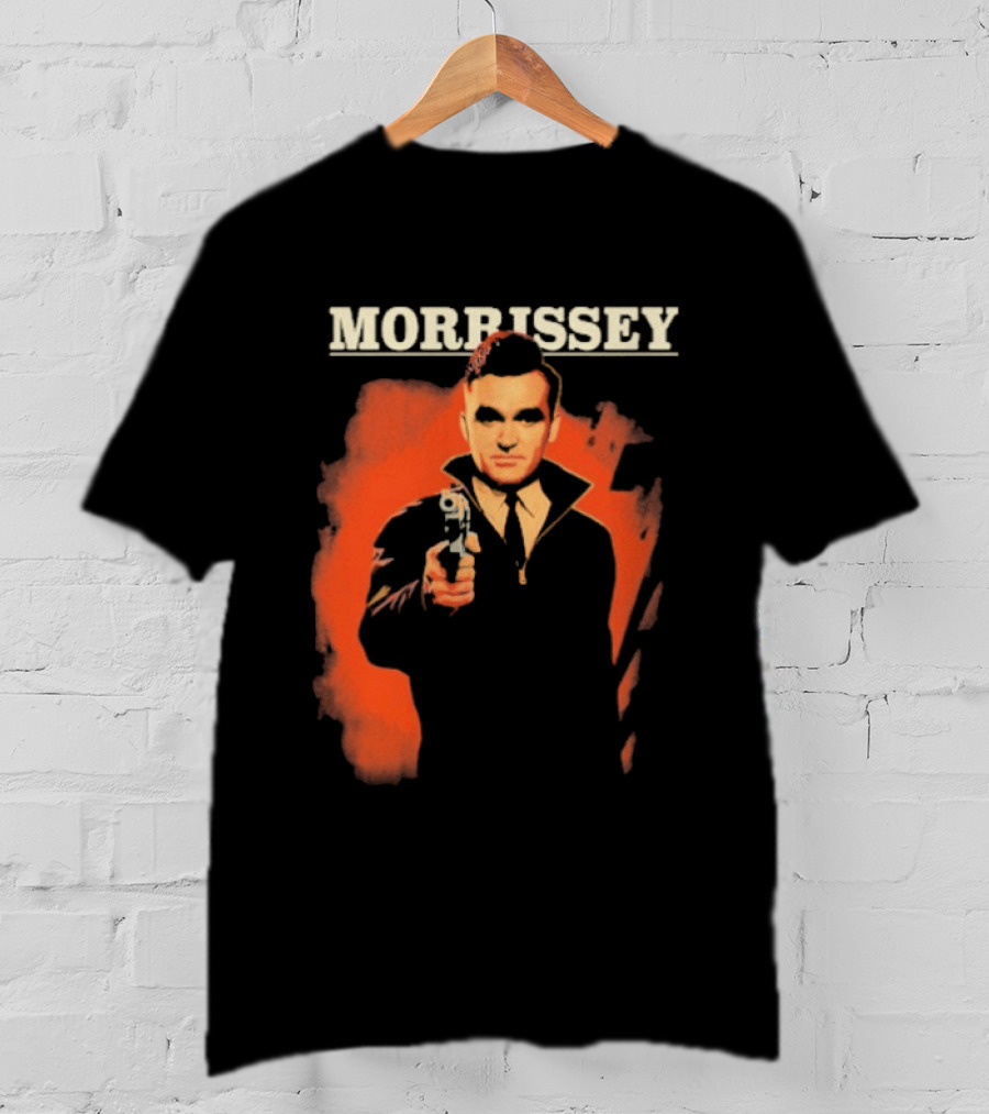 Morrissey Pistol Tour Man With Gun Red T-Shirt