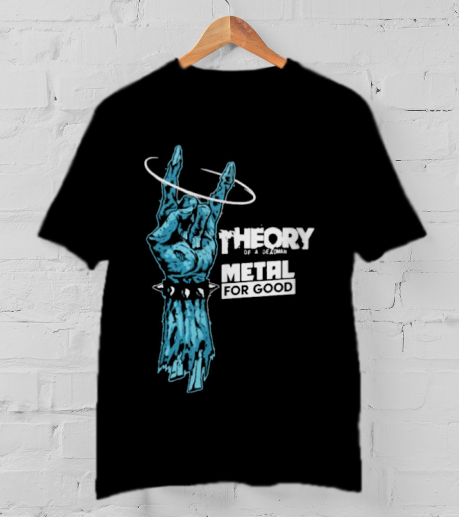 Theory Of A Deadman Metal For Good Blue Hand Halo Collaboration T-Shirt