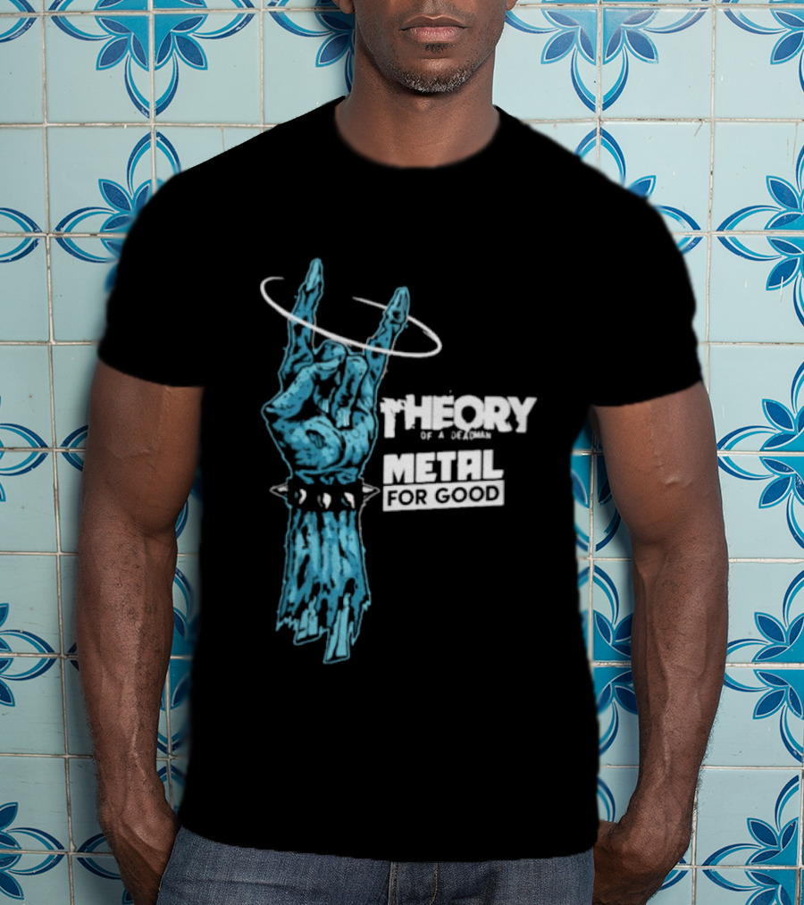 Theory Of A Deadman Metal For Good Blue Hand Halo Collaboration T-Shirt