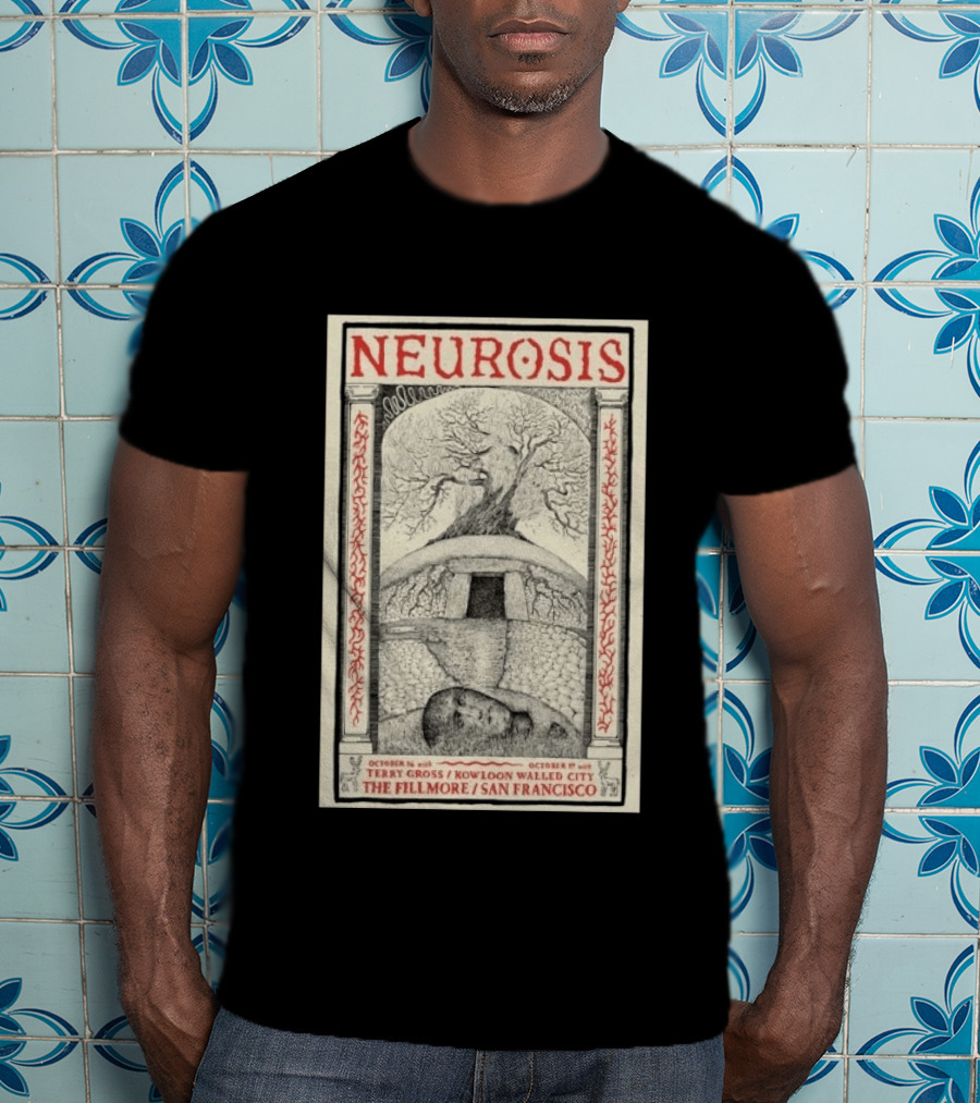 Neurosis At The Fillmore San Francisco October 16th 17th 2026 Terry Gross Kowloon Walled City T-Shirt