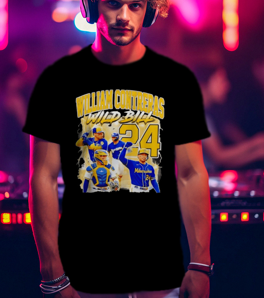 William Contreras Wild Bill Milwaukee 24 Player Collage T-Shirt