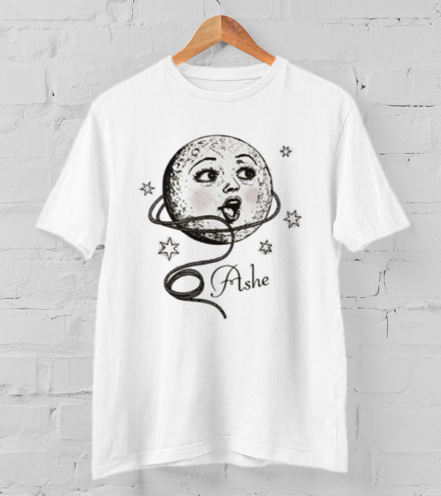 Ashe Store Lasso The Moon Cute Blushing Moon T-Shirt