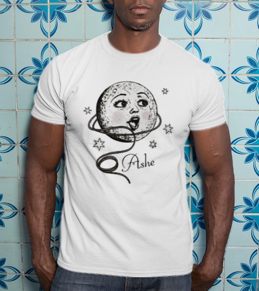 Ashe Store Lasso The Moon Cute Blushing Moon T-Shirt