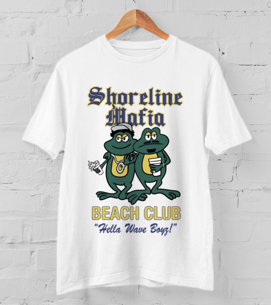 Shoreline Mafia Beach Club Frogs Hola Vato Boyz T-Shirt