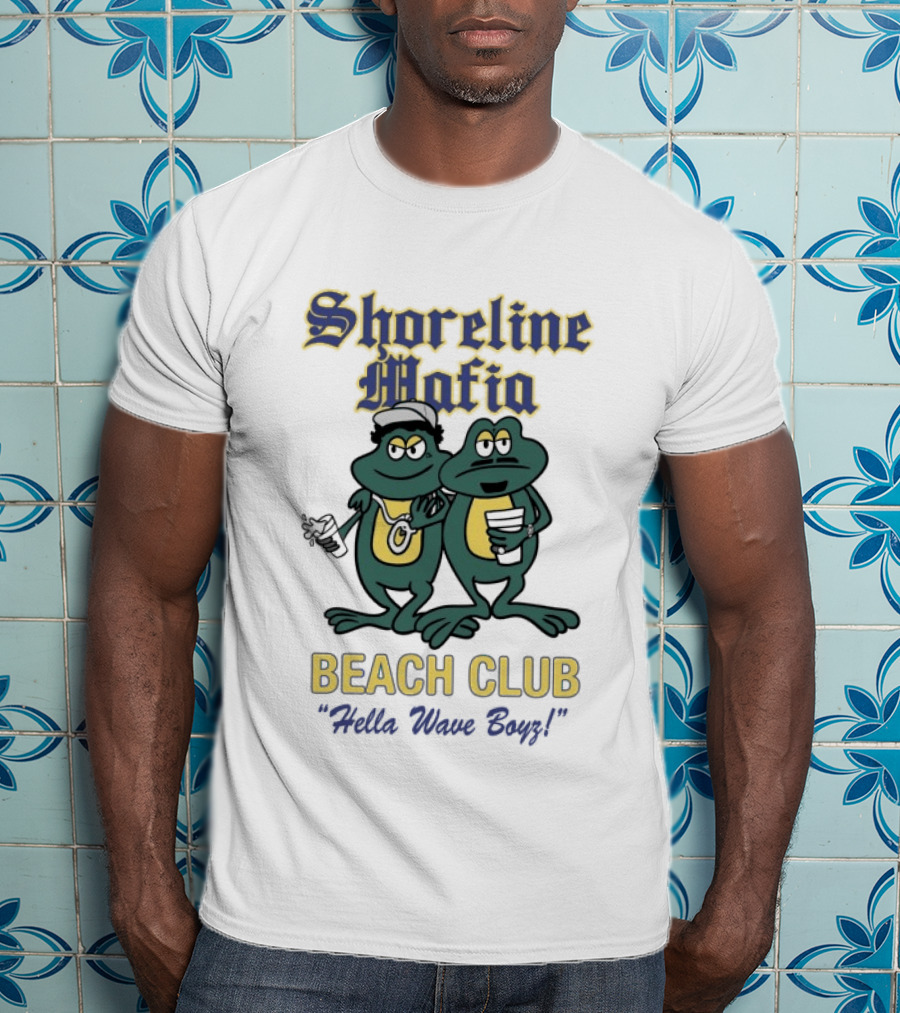 Shoreline Mafia Beach Club Frogs Hola Vato Boyz T-Shirt