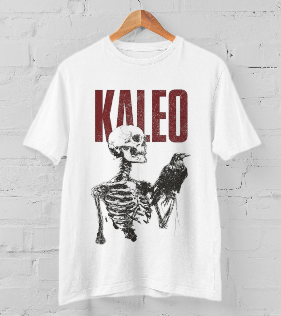 Kaleo Skeleton Holding Raven T-Shirt