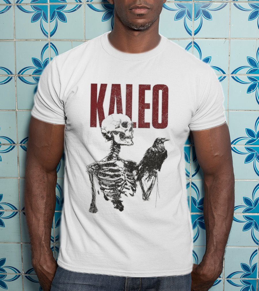 Kaleo Skeleton Holding Raven T-Shirt