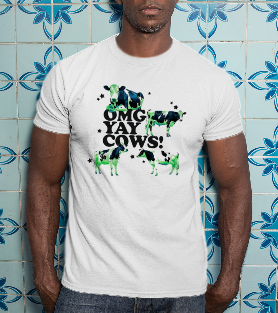 OMG Yay Cows Neon Farm Animal T-Shirt