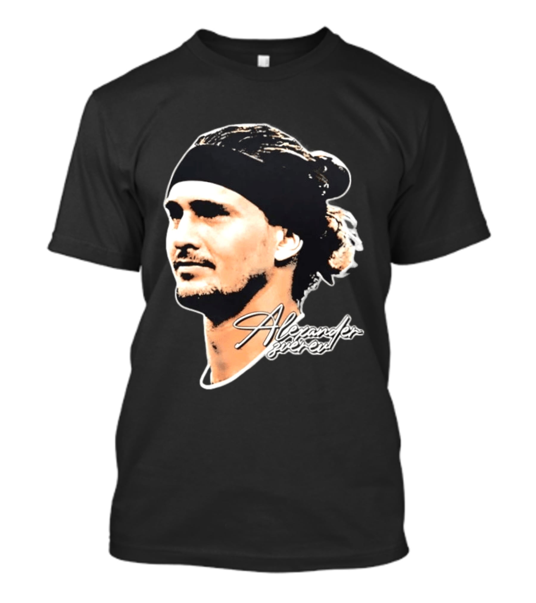 Alexander Zverev Tennis Player Portrait With Signature T-Shirt