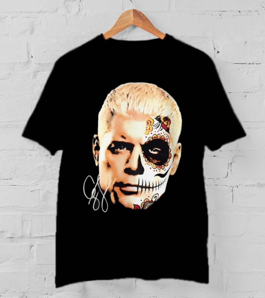Cody Rhodes Dia De Muertos Sugar Skull Facepaint T-Shirt