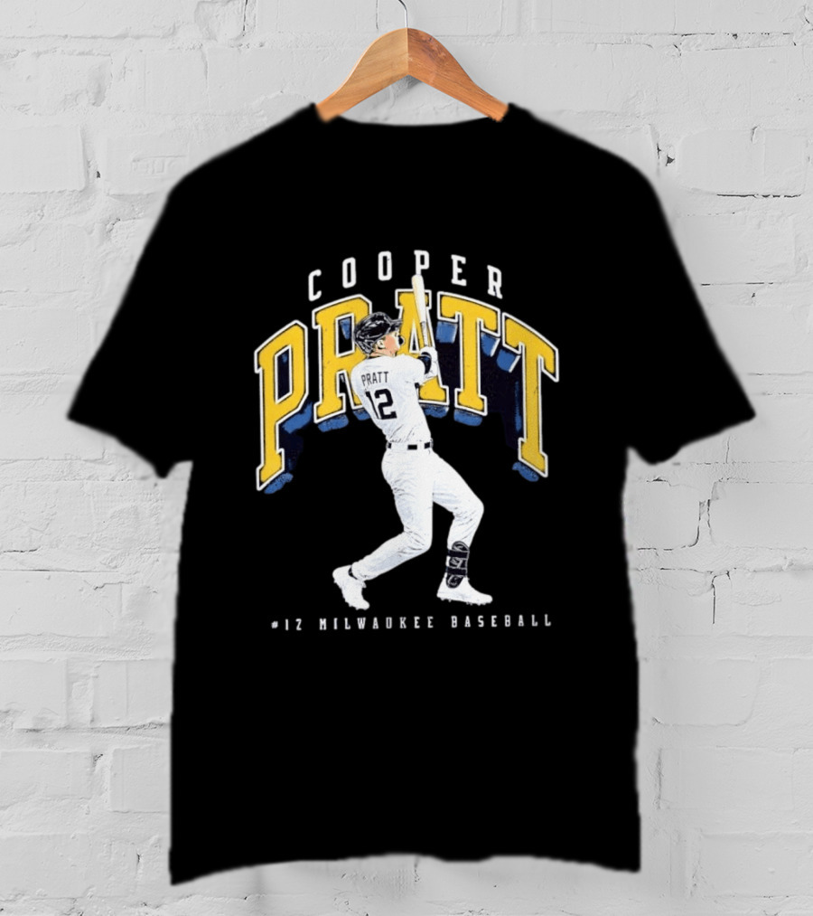 Cooper Pratt 12 Milwaukee Baseball Brewers Collegiate T-Shirt