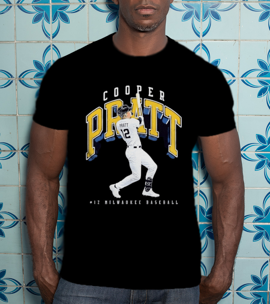 Cooper Pratt 12 Milwaukee Baseball Brewers Collegiate T-Shirt