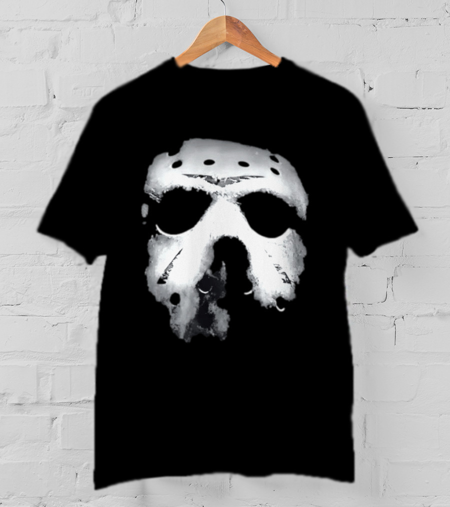 Jason Voorhees Distressed Hockey Mask T-Shirt