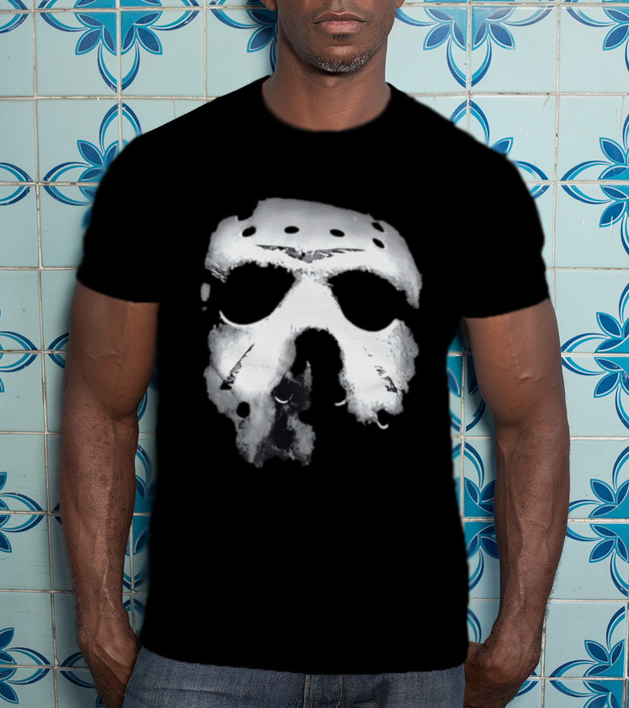 Jason Voorhees Distressed Hockey Mask T-Shirt