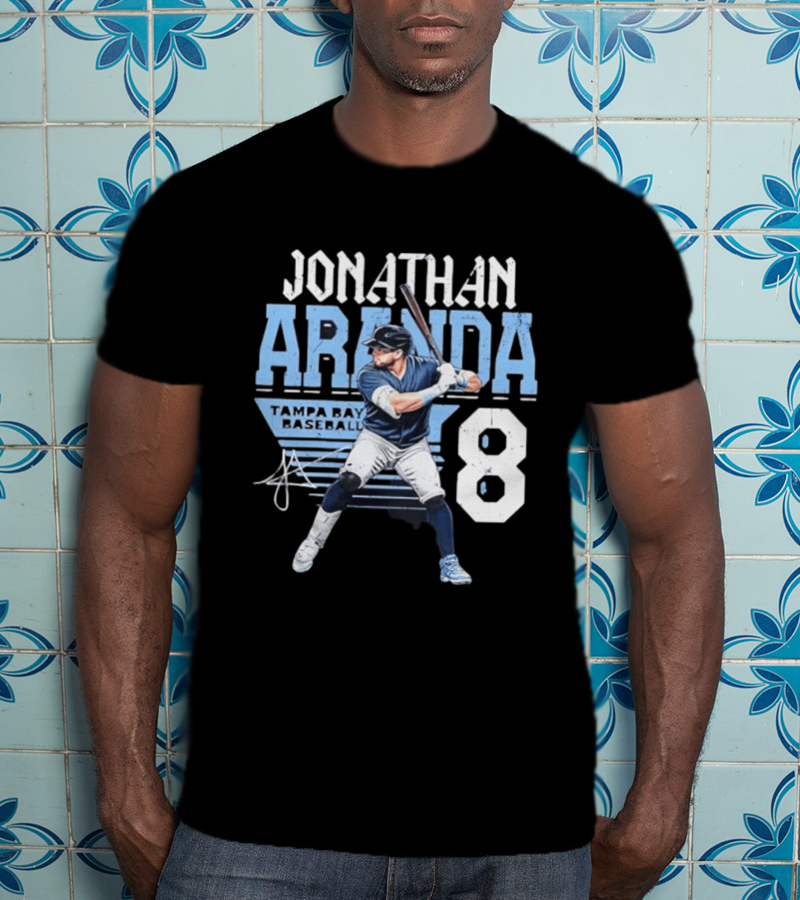 Jonathan Aranda Tampa Bay Baseball Number 8 Player T-Shirt