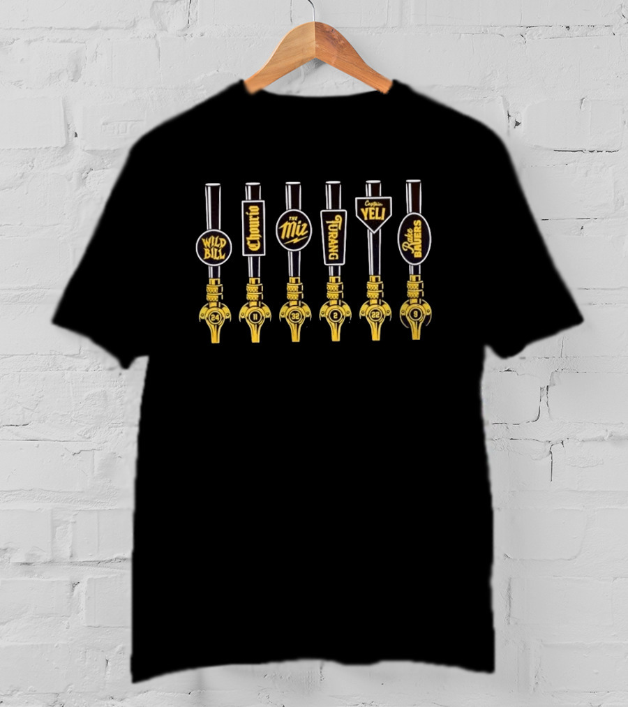 Milwaukee Brewers Baseball Wild Bill Chourio The Miz Turang Captain Yeli Rake Bauers Crew On Tap T-Shirt