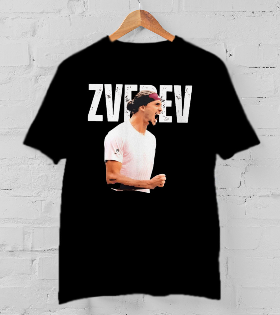 Zverev Tennis Athlete Action Pose With Headband T-Shirt
