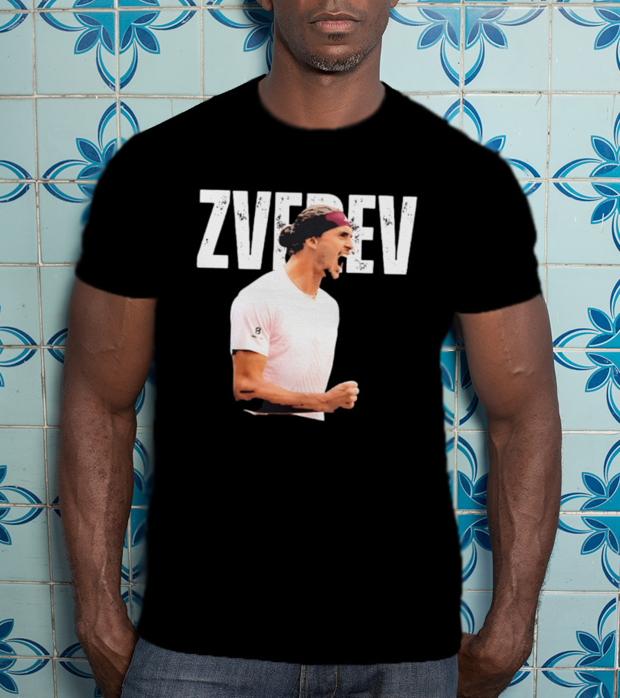Zverev Tennis Athlete Action Pose With Headband T-Shirt