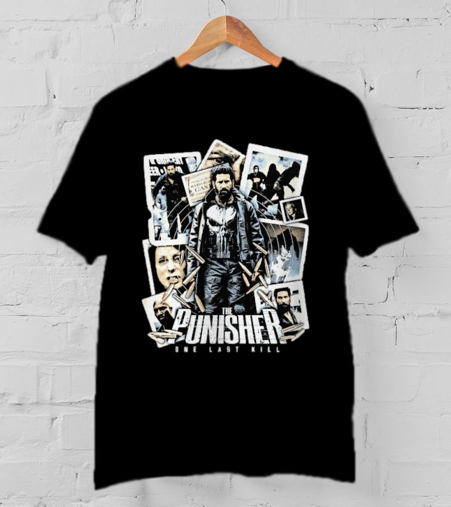 The Punisher One Last Kill Targeted Crime Thriller Collage T-Shirt
