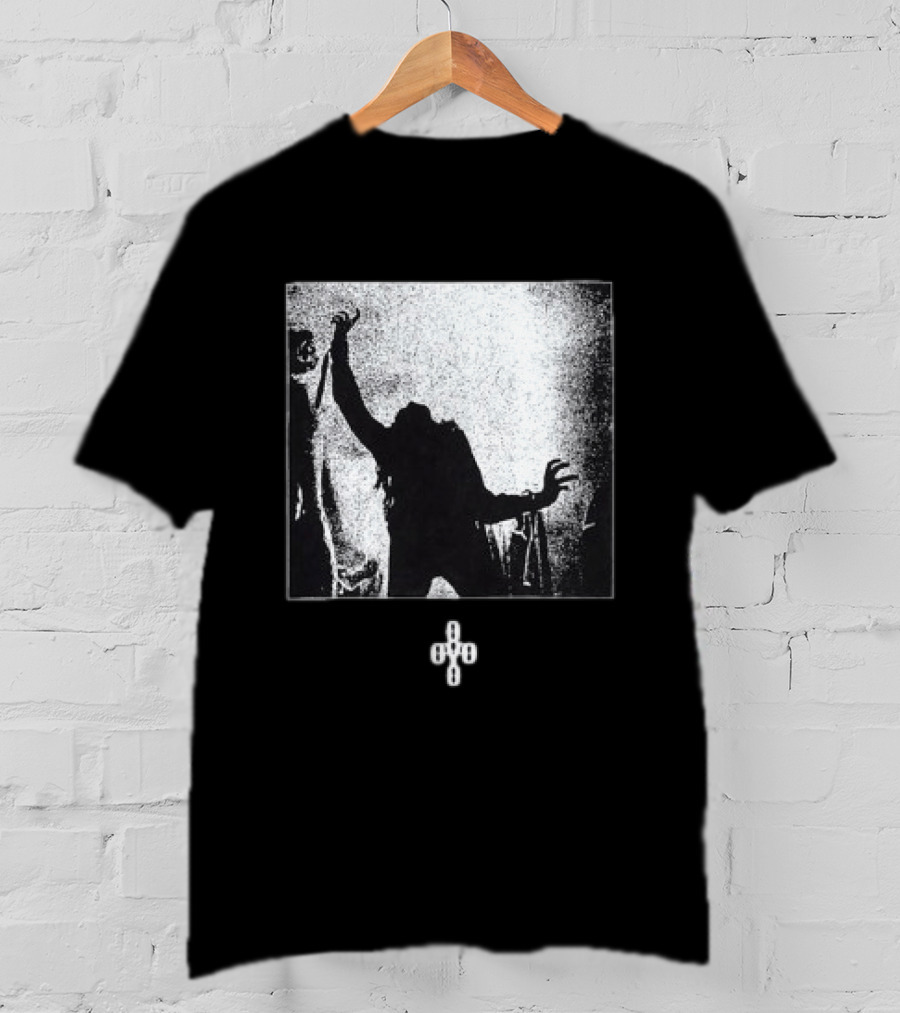 October's Very Own Store The Exorcist Theatrical Trailer Iconic Horror Imagery Black And White T-Shirt