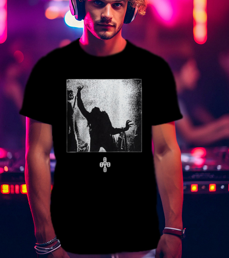 October's Very Own Store The Exorcist Theatrical Trailer Iconic Horror Imagery Black And White T-Shirt