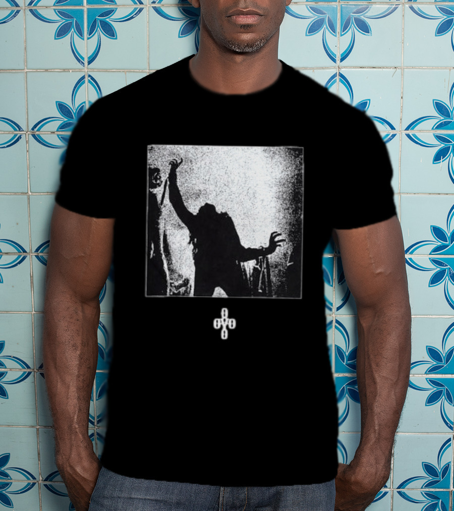 October's Very Own Store The Exorcist Theatrical Trailer Iconic Horror Imagery Black And White T-Shirt