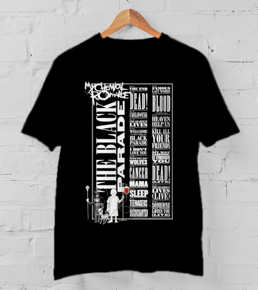 My Chemical Romance The Black Parade Tracklist Official Merchandise T-Shirt