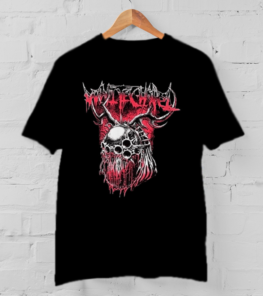 Original Whitechapel Australia Tour 2026 Antler Skull T-Shirt
