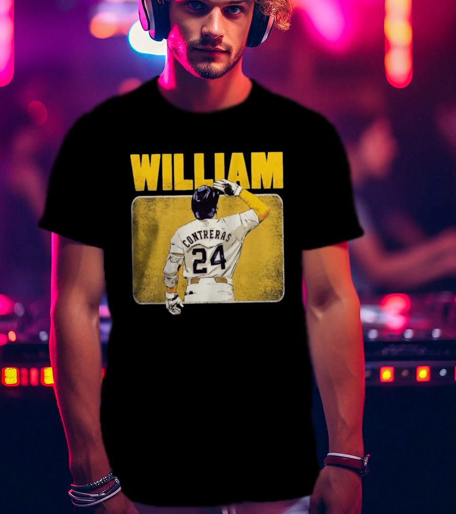 William Contreras 24 Milwaukee Brewers Baseball Highlight T-Shirt