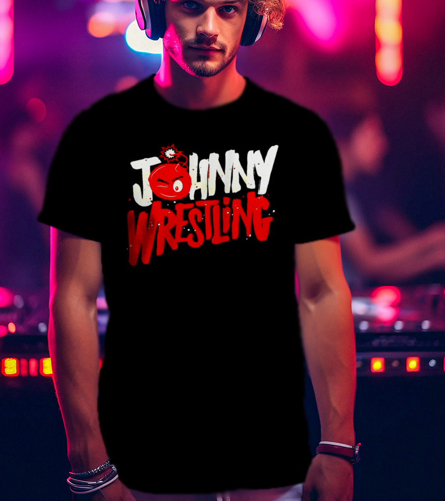 Johnny Wrestling Boom WWE Winking Bomb T-Shirt
