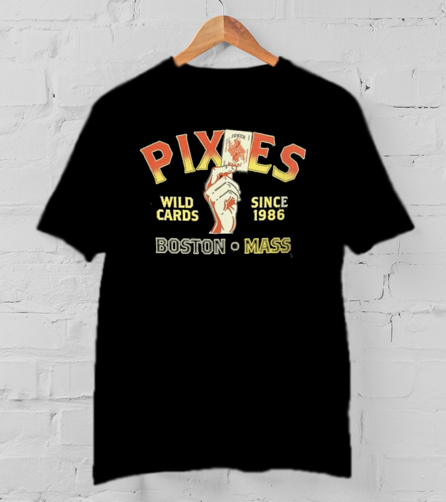 Pixies Wild Cards Joker Since 1986 Boston Mass T-Shirt