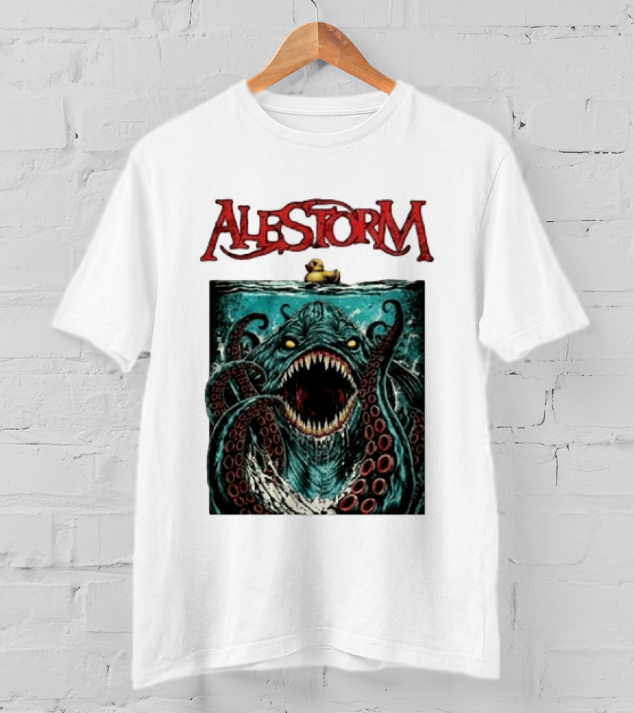 Alestorm Kraken Jaws Summer Tour 2026 Hyperion Omnitour Rubber Duck T-Shirt