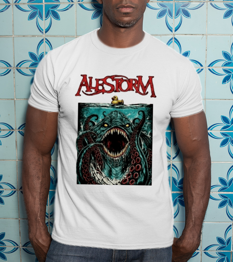 Alestorm Kraken Jaws Summer Tour 2026 Hyperion Omnitour Rubber Duck T-Shirt