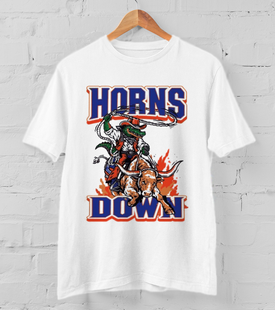 Florida Gators Horns Down Texas Longhorns Rodeo Rivalry T-Shirt
