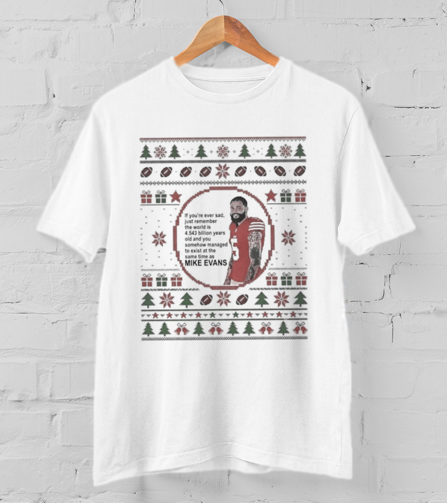 Mike Evans If You're Ever Sad Hug A Wide Receiver Ugly Christmas T-Shirt