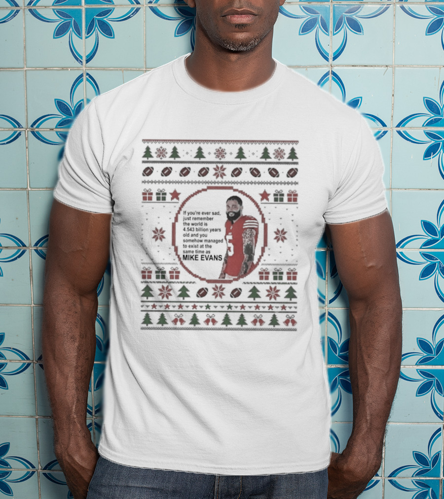 Mike Evans If You're Ever Sad Hug A Wide Receiver Ugly Christmas T-Shirt
